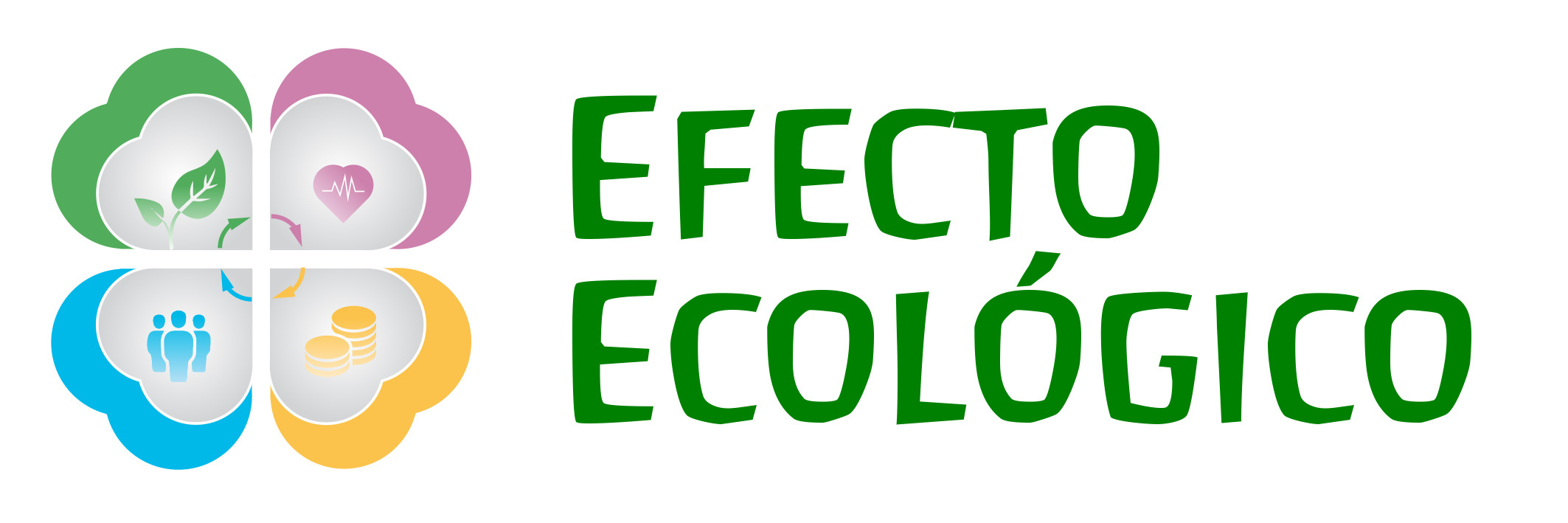 Nuestro Logotipo presenta claramente los 4 efectos interconectados que se retroalimentan en un ciclo infinito de crecimiento.